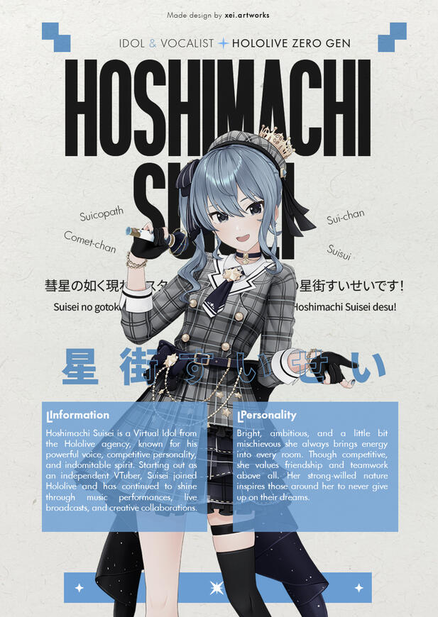 Hoshimachi Suisei Personality